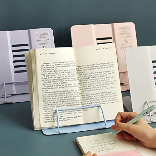 Support de livre réglable en métal pour bureau et lecture de documents - 2
