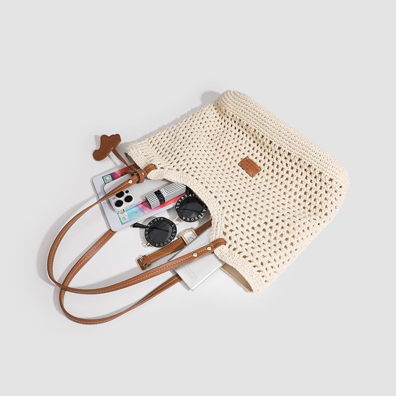Beach Woven Tote Bag for Women (Large Capacity) - Summer Straw Handbag | Stylish Lightweight Shoulder Bag Travel2