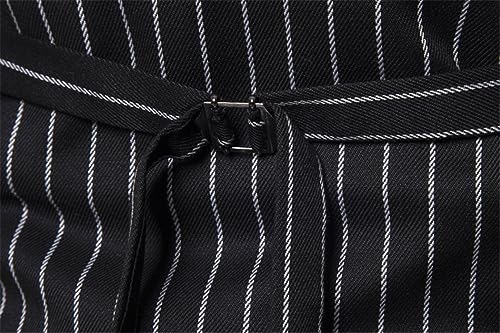 Dvbfufv Striped Vests Male Double Breasted Office Vest Coat Men Business Lapel Collar Sleeveless Jacket4