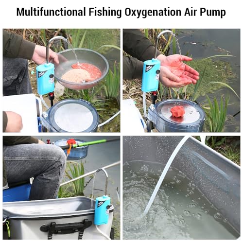 Pompe à oxygène de pêche HUIOP absorbeur eau induction éclairage LED - 6