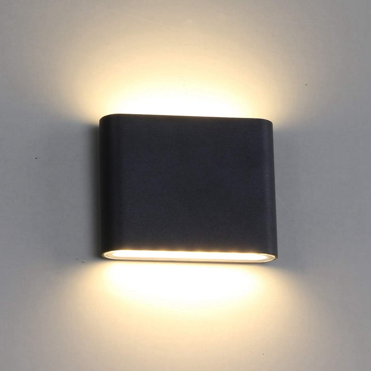 Maxmer Outdoor IP65 Wall Light 6W Waterproof Up Down Wall Lights LED Wall Lighting for Garden Living Room Corridor Bedrooms, Warm White