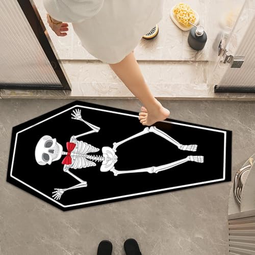 Alfombrilla de puerta de Halloween de secado rápido y lavable para exterior 4