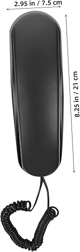 Miniatura 6 de Uonlytech Teléfono de pared del hogar Mini teléfono para teléfonos fijos de oficina en casa para el hogar Negro