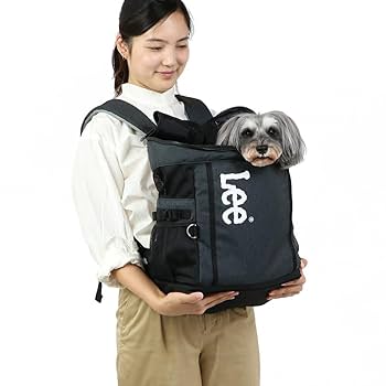 Lee キャリーバッグ　リュック　小型犬　4〜8キロ Lee スクエアリュック キャリーバッグ 《ブラック》 小型犬