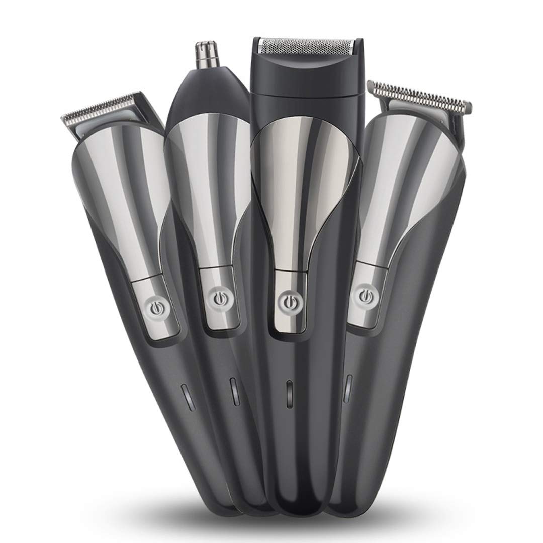 Tondeuse à cheveux pour hommes sans fil kit 4 en 1 noir rechargeable USB