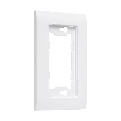 TayMac A1000W Allure Nonmetallic Wallplate Frame with 1-Gang, White