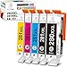 Ms Deer Compatible PGI-280XXL CLI-281XXL PGI 280 XXL CLI 281 XXL 280 281 Ink Cartridge for Pixma TR7520 TR8520 TS6120 TS6220 TS8120 TS8220 TS9120 TS9520 TS9521C (1PGBK, 1BK, 1C, 1M, 1Y) 5 Pack
