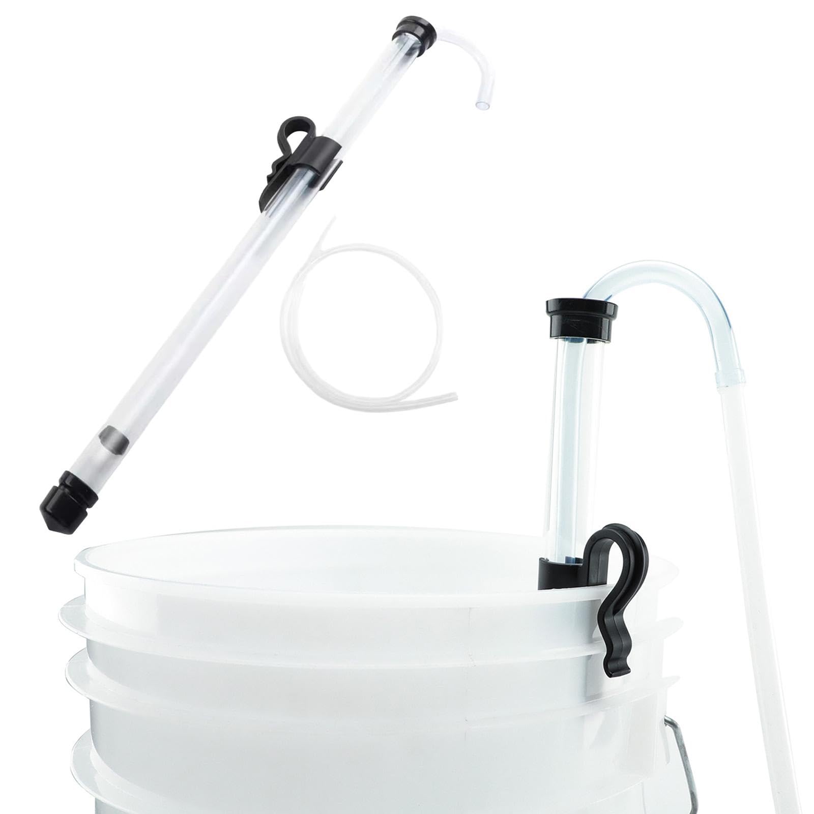 Kit de siphon automatique, compact, léger et facile à utiliser, avec tuyau et pince pour la mise en bouteille de bière de vin.