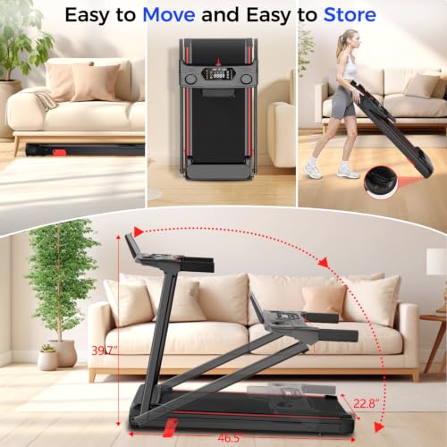 Image of Treadmills for Home with Incline Walking Pad Treadmill with Handle Bar