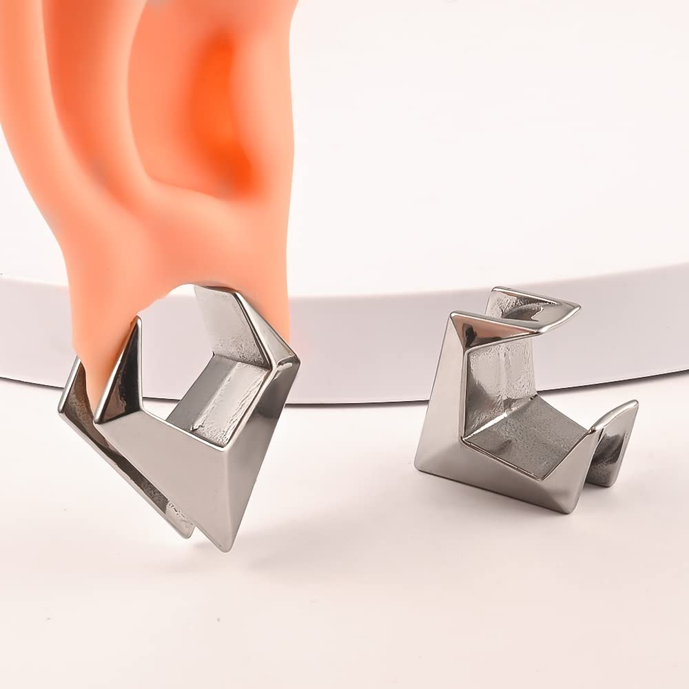 DOEARKO Dilatatori Lobo 1 Paia Sella Dilatatore Orecchio Acciaio Inossidabile Ear Stretching Piercing Corpo Gioielli 8mm - 25mm