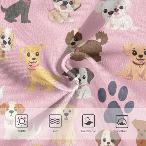 J JOYSAY Cute Puppies Dogs Pink Girls' Underwear Cotton Little Girls Briefs3