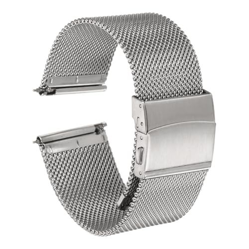 HARFINGTON Stainless Steel Mesh Watch Band 24mm