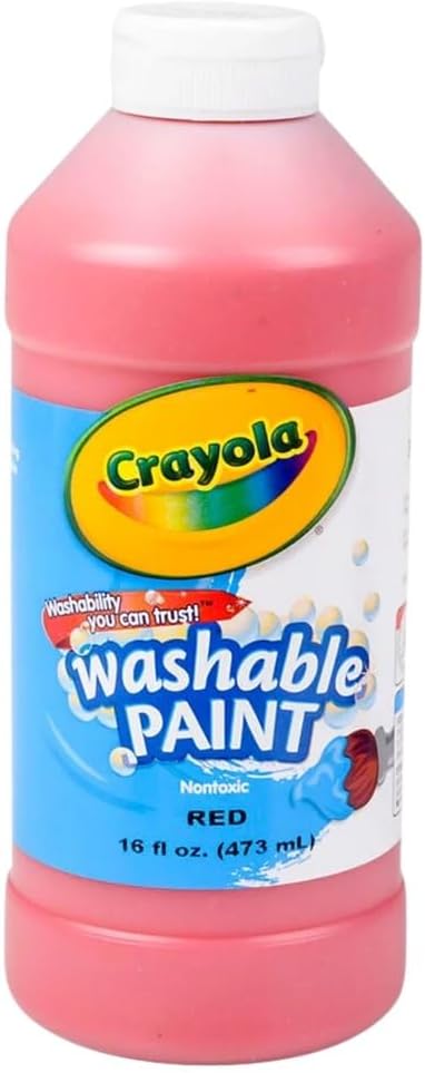 Washable Paint, Red, 16oz