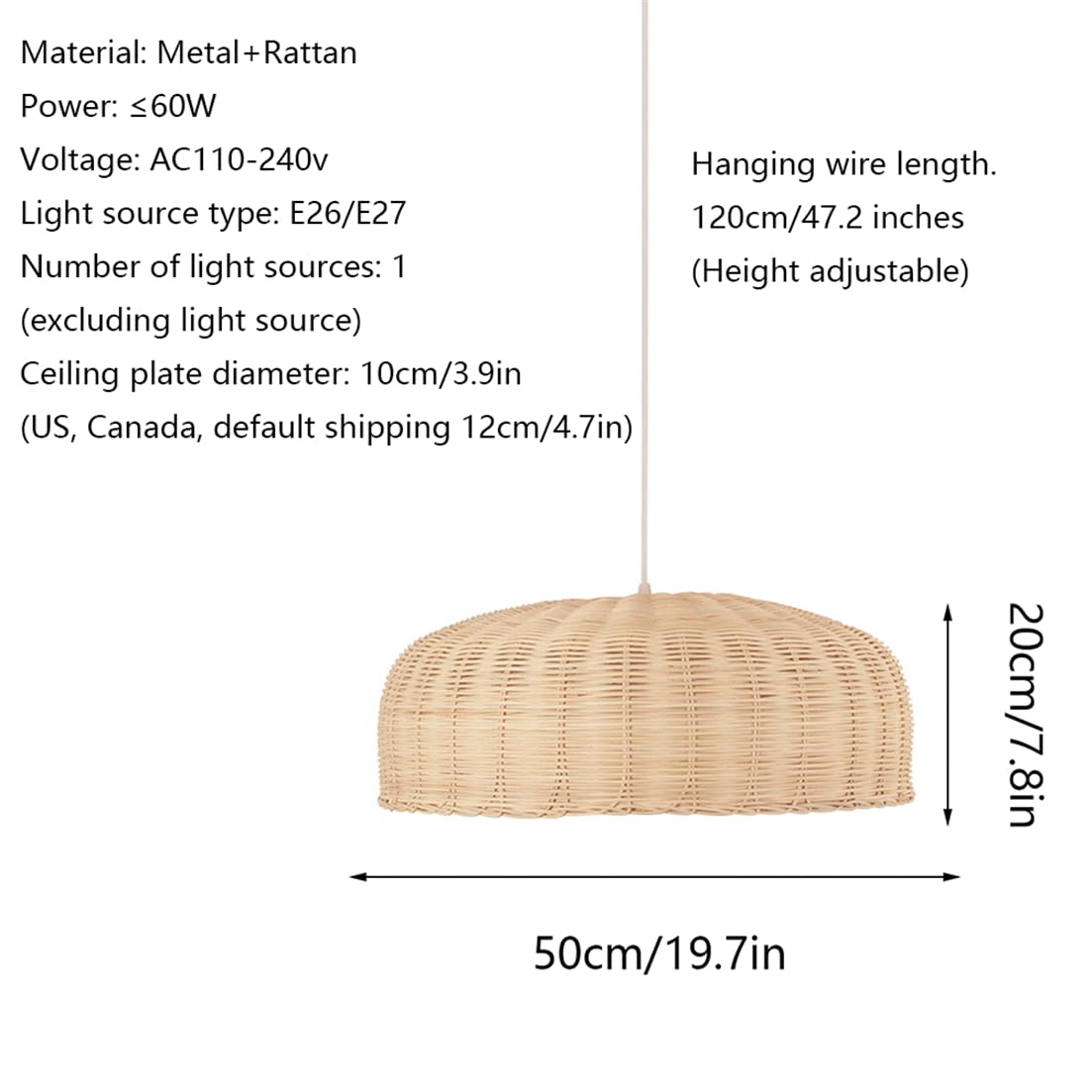 Semplice Decorazione Per La Casa: Lampada A Sospensione In Rattan