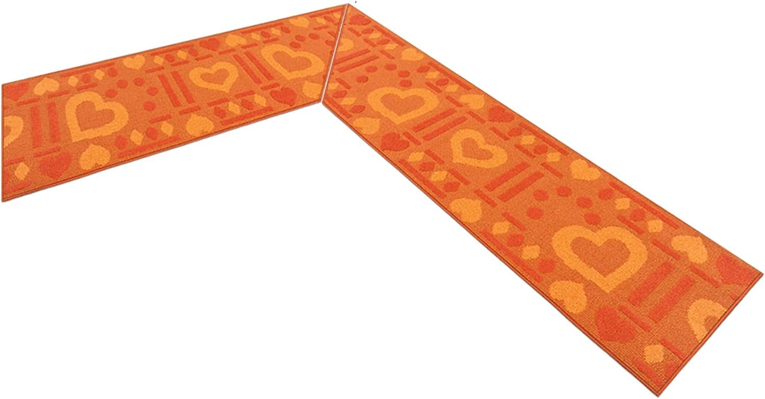 emmevi - Clelia - Alfombra para cocina angular personalizable, antideslizante, lavable, absorbente, 100 % fabricada en Italia, disponible hasta 200 cm