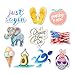 Decorative Stickers - Decals for Water Bottle/Hydro Flask/Tumblr/Computer/Phone/Bike/Backpack - Trendy Accessories - Waterproof Stickers - Beach Aesthetic - Premium Decal - Vinyl Sticker Pack - 10