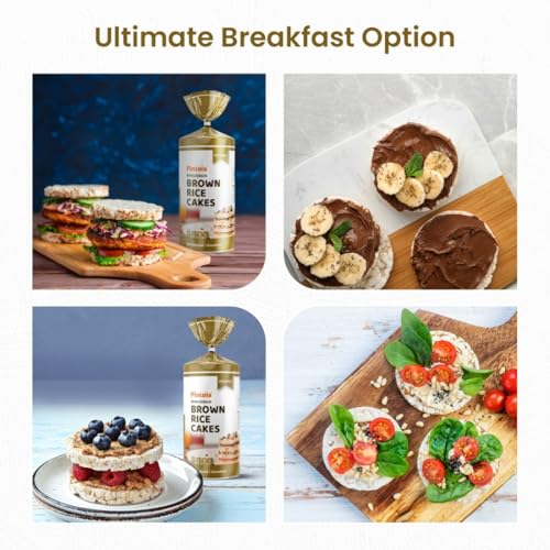 Image of Pintola Organic Brown Rice Cake All Natural Unsalted (130g x 2) | Gluten-Free Snack | 9 Wholegrains | Low Fat | 30 Calories per Cake | Soy & Yeast Free | Healthy Snack for Weight Loss