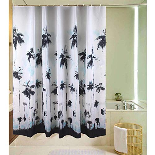 Rideaux de douche anti-moisissure en tissu imperméable et épais bleu
