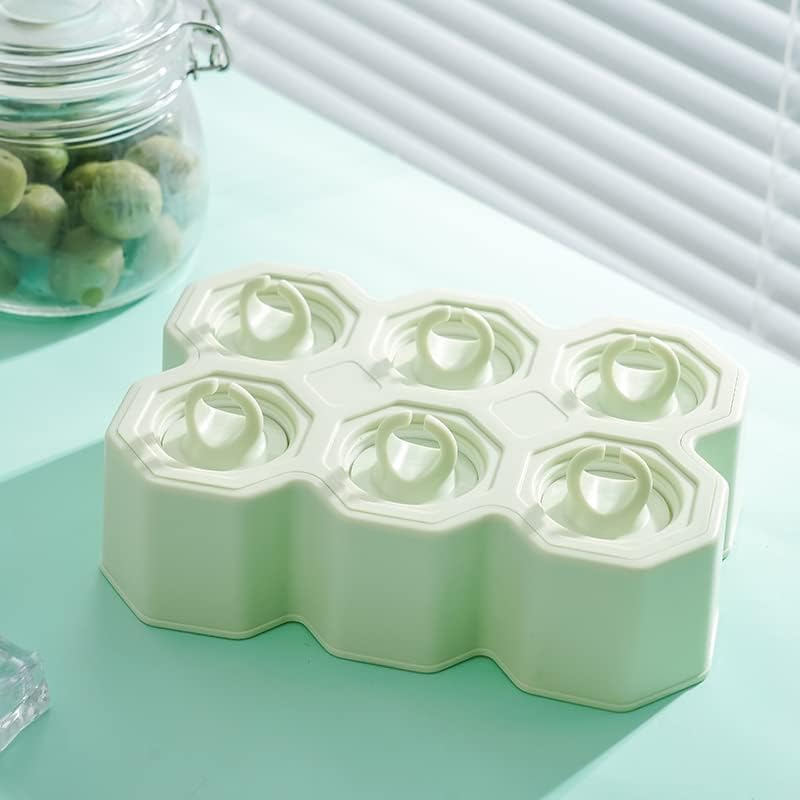 Miniatura 3 de JinRu BaoHua Moldes para paletas de anillo, 12 unidades, moldes de silicona para paletas sin BPA, reutilizables, fáciles de quitar (beige verde)