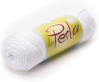Vista 1 de LA Perla de Omega - Hilo Perle 100% algodón mercerizado ideal para ganchillo fino - Color: 01 - Blanco 601