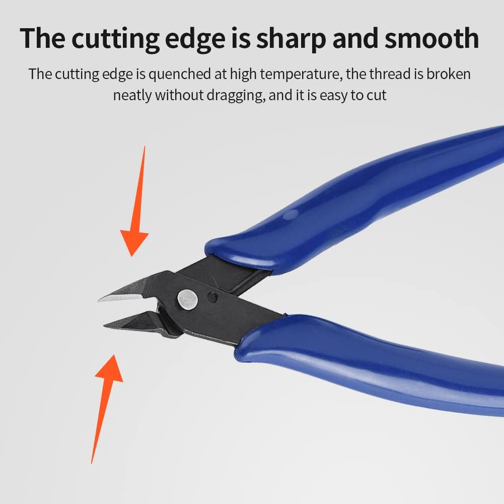 Side Cutting Nippers, High Speed Tool Steel Wire Cutter with Ergonomic Design, for Jewelry Making, Electronics, Model Making