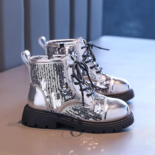 IWIHMIV Girls Ankle Booties Toddler Girl Winter Shoes Toddler Girls Ankle Boots Little Kid Outdoor Booties Leather Comfort Shoes4