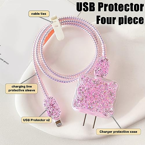 Cargador de iPhone protector de cable con diseño de borde ondulado transparente USB 2