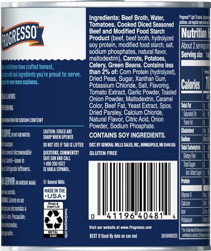 Miniatura 4 de Progresso Light, Sopa de Asado de Carne de Res, Sin Gluten, 18.5 oz.