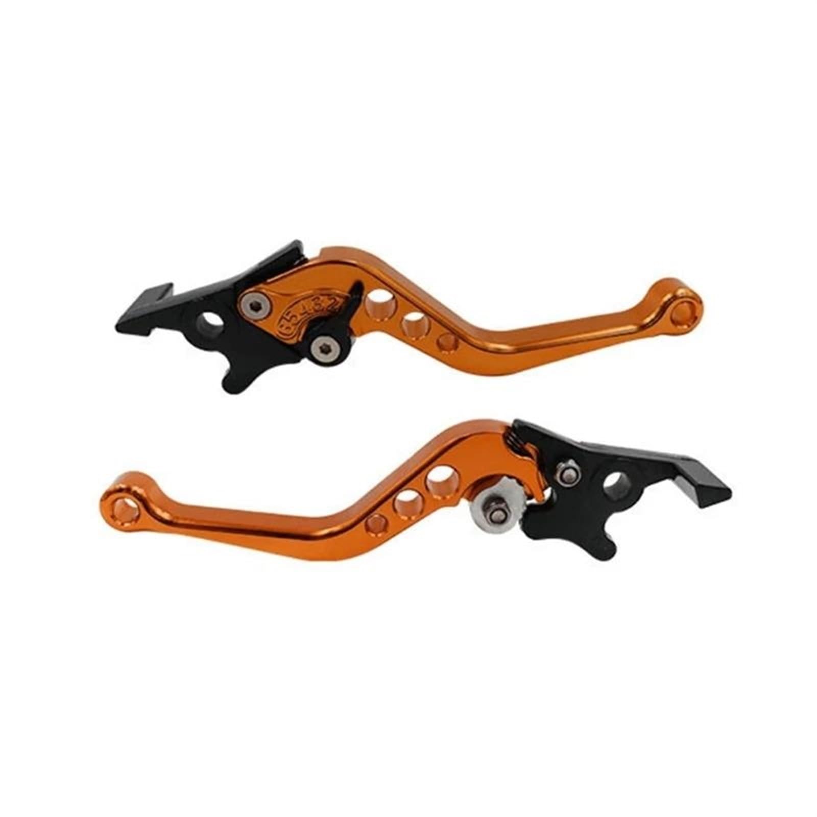 Palanca de embrague ajustable naranja para freno de disco doble en moto 2 uds
