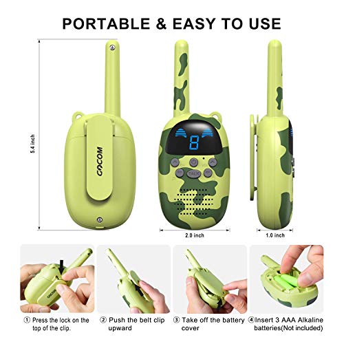 image for GOCOM Walkie Talkies for Kids, Kids Toys Handheld Child Gift Walky Tal