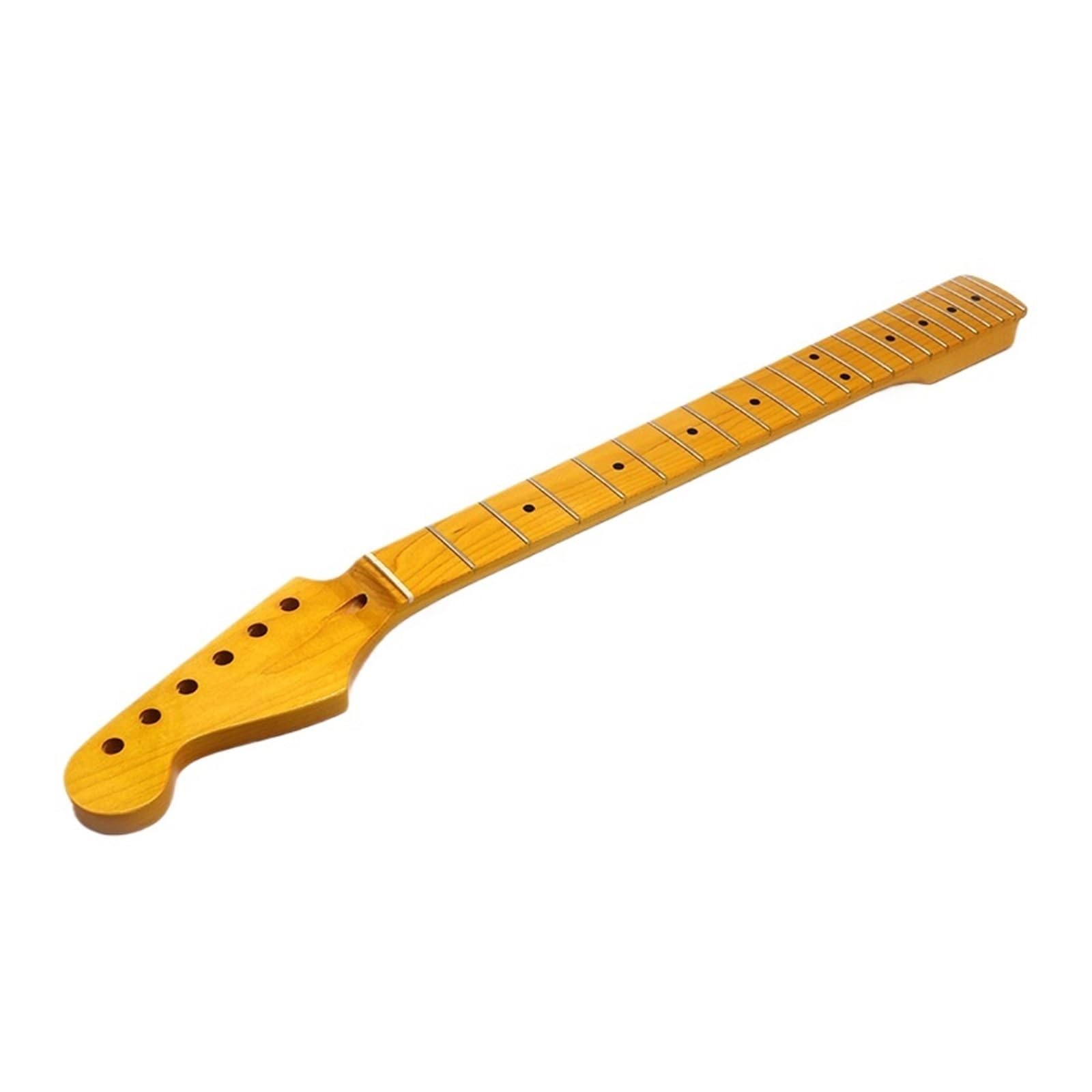 Chitarra elettrica St Neck 6 corde for mancini con cordiera in legno di acero Collo della chitarra leggermente giallo lucido Collo modificato fai da te