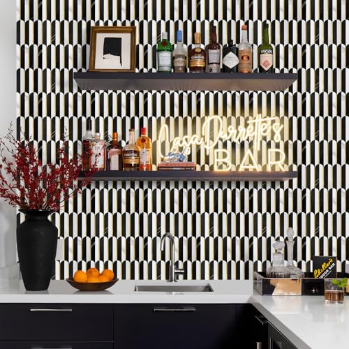 Vamos Tile Peel and Stick Backsplash Seamless Tile,Stick on Backsplash for Kitchen and Bathroom,Marble Look PVC Mixed Metal Gold Self Adhesive Metal Mosaic Tiles (10 Sheets) - Thumbnail 4