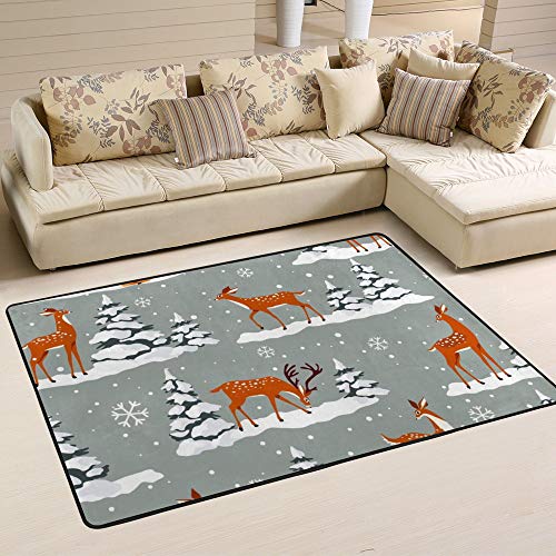 Tapis cerfs de Noël Ruchen : Le cadeau idéal pour embellir le salon - 2
