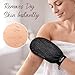 Exfoliating Gloves 2 Pcs, Korean Exfoliating Mitts, Body Scrub for Dead Skin Remover, Exfoliating Body Scrubber for Bath Shower, Body Exfoliator Scrubber, Moroccan Exfoliate Glove, Women Men (Black)
