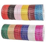 Touchstone ¡NUEVO Indian Bollywood Exclusivo patrón en zigzag hecho a mano, 12 pulseras de joyería de diseño multicolor con arco iris mixto vibrante. Conjunto de 144. Para mujer.