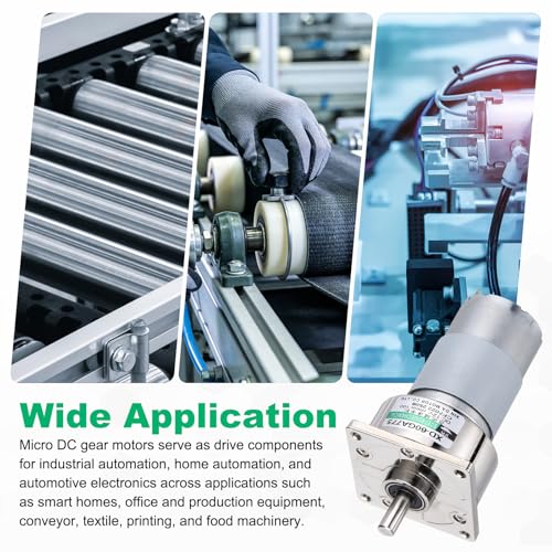 Motorreductor DC 12V 100RPM plateado: automatiza tu hogar y tus sistemas industriales 6