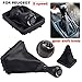 Hacreyatu 5 Speed Gear Shift Knob Anti-dust Cover Black Waterproof Auto Gear Shift Lever Stick Boot Cover，PU+ABS ， for Peugeot 206 406