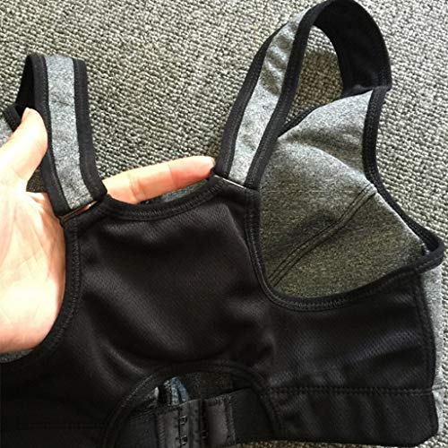 LEIPUPA Sutiã Esportivo Feminino com Zíper Push-up Colete de Corrida para Ginástica Tops de Treino E