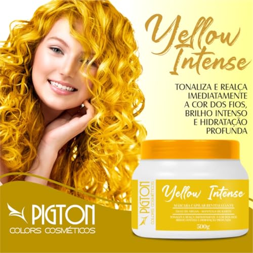 Máscara Matizadora Tonalizante Amarelo Yellow 500g Pigton