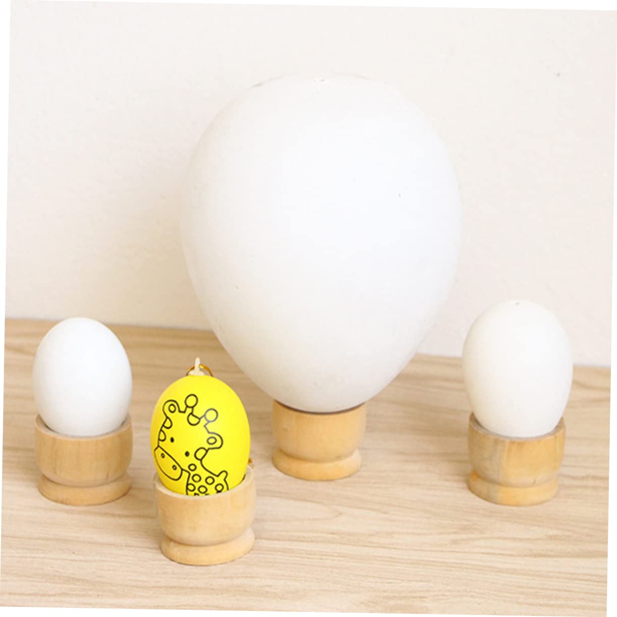 3 Sätze Eierschale Riesiger Osterkorb Einzelner Eierhalter Eggmazing Osterdeko Ostereier Halterung Easter Egg Decoration Eierbecher Aus Holz Osterei-holzhalter Hölzern 20 Stück * 3