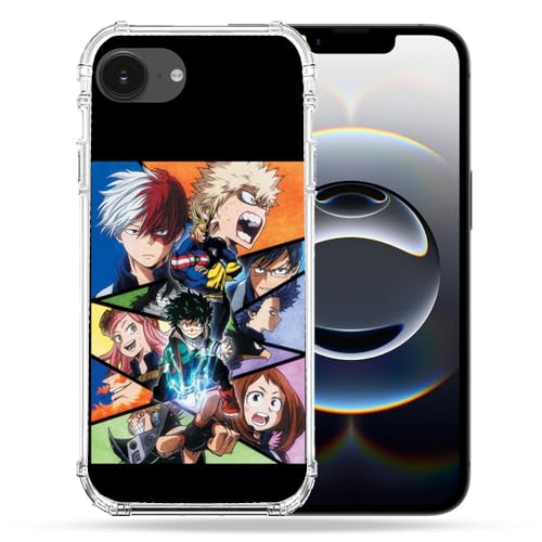 Coque Iphone 16e Manga My Hero Academia Noir ultra renforcée