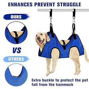 Pet Dog Grooming Hammock for Nail Trimming,Dog Restraint Hanging Harness for Nail Clipping,Dog Grooming Sling for Large Dogs with Nail Clippers/Nail File/Pet Comb,Claw Care(XXL for 90lb) Pet Dog Grooming Hammock for Nail TrimmingDog Restraint Hanging Harness for Nail ClippingDog Grooming Sling for Large Dogs with Nail ClippersNail FilePet CombClaw CareXXL for 90lb