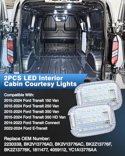 Lámparas LED de cortesía interior para Ford Transit 2014-2024 miniatura 2