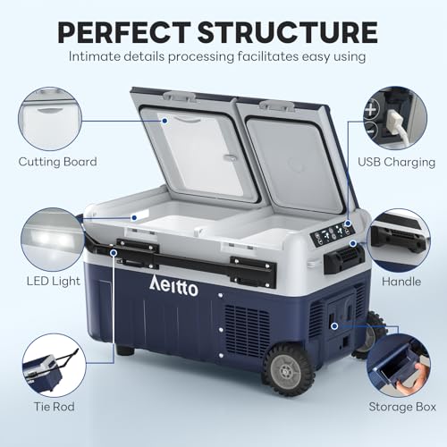 Portable Car Refrigerator Freezer Dual Zone
