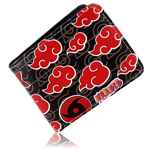 Roffatide Anime Naruto Carteras de Cuero Artificial Delgado Cartera de Dos Persianas Cartera Versátil, Naruto A, One Size, Casual