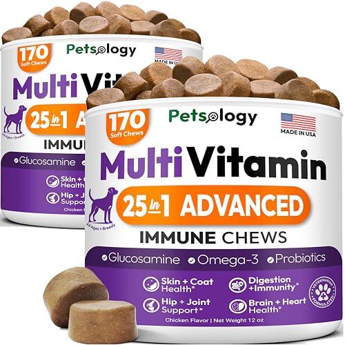 Image of (2 Pack) Dog Multivitamin Chewable, 340 Chews, Dog Vitamins and Supplements