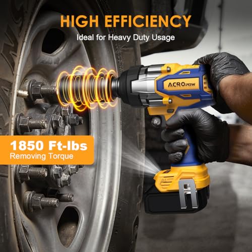 Cordless Impact Wrench Compatible with DEWALT 20V MAX Battery， 3/4” 1850FT-LBS Brushless High Torque Impact Driver, Auto-Stop Reverse, Variable Speed Heavy Duty Impact Gun(Bare Tool) by ACROPOW - Image 4