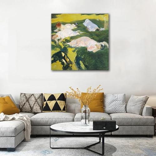 Tableau post-impressionnisme La Siesta Sorolla - Art mural célèbre et impression sur toile - 3
