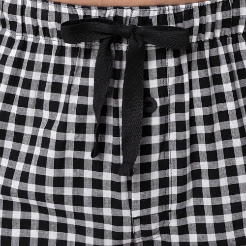 Fruit of the Loom Men's Broadcloth Woven Sleep Pajama Pant Bottom, Blue Plaid/White, XL - Image 2