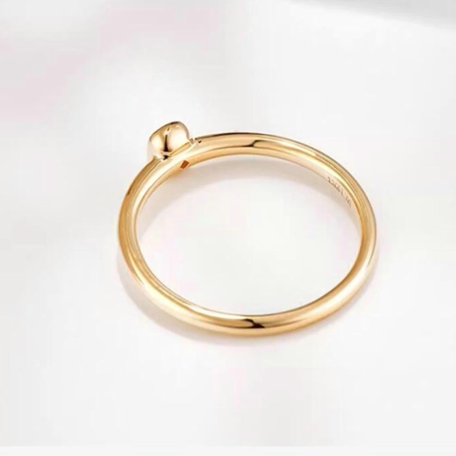 Anillo de compromiso para mujer con diamante cuadrado de oro amarillo de 0,14 quilates
